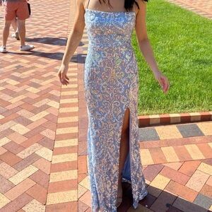 windsor blue sequin dress